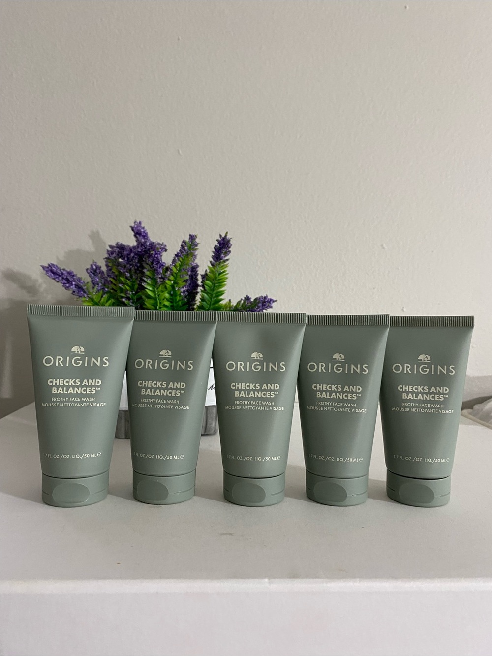 Lots Of 5 Origins Checks And Balances Frothy Face Wash, 5x1.7 OZ